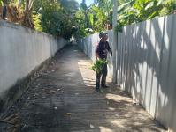 ดับเพลิงแม่สอด ออกตัดแต่งต้นไม้ภายในวัดมณีไพรสณฑ์ เพื่อเรียมงานลอยกระทง