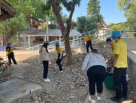 กองช่างสุขาภิบาลเข้าร่วมกิจกรรมจิตอาสาพัฒนาปรับปรุงภูมิทัศน์ เพื่อถวายเป็นพระราชกุศล วันคล้ายวันพระบรมราชสมภพ พระบาทสมเด็จพระบรมชนกาธิเบศร มหาภูมิพลอดุลยเดชมหาราช บรมนาถบพิตร วันชาติและวันพ่อแห่งชาติ