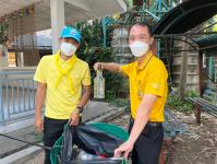 กองช่างสุขาภิบาลเข้าร่วมกิจกรรมจิตอาสาพัฒนาปรับปรุงภูมิทัศน์ เพื่อถวายเป็นพระราชกุศล วันคล้ายวันพระบรมราชสมภพ พระบาทสมเด็จพระบรมชนกาธิเบศร มหาภูมิพลอดุลยเดชมหาราช บรมนาถบพิตร วันชาติและวันพ่อแห่งชาติ