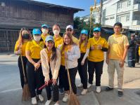 กองช่างสุขาภิบาลเข้าร่วมกิจกรรมจิตอาสาพัฒนาปรับปรุงภูมิทัศน์ เพื่อถวายเป็นพระราชกุศล วันคล้ายวันพระบรมราชสมภพ พระบาทสมเด็จพระบรมชนกาธิเบศร มหาภูมิพลอดุลยเดชมหาราช บรมนาถบพิตร วันชาติและวันพ่อแห่งชาติ