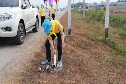 กองยุทธศาสตร์และงบประมาณ เข้าร่วมกิจกรรมจิตอาสาปรับภูมิทัศน์เส้นทางเสด็จฯ ถนนทางหลวงชนบท 3050