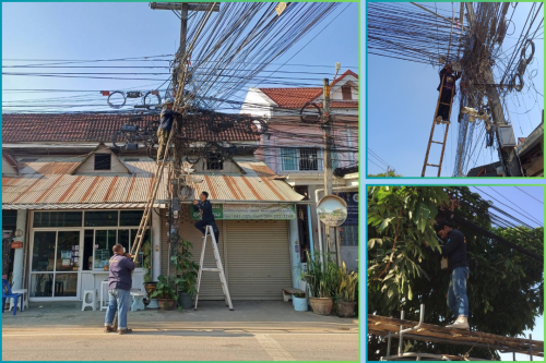 เจ้าหน้าที่กองยุทธศาสตร์และงบประมาณ ดำเนินการตามคำร้อง ขอซ่อมแซมเคเบิ้ลทีวี