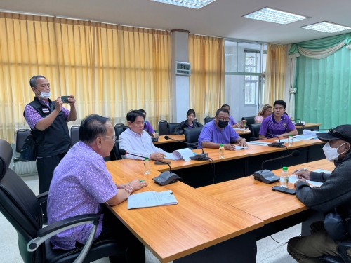 การประชุมชี้แจ้งปรับเปลี่ยนรูปแบบการก่อสร้างฯ