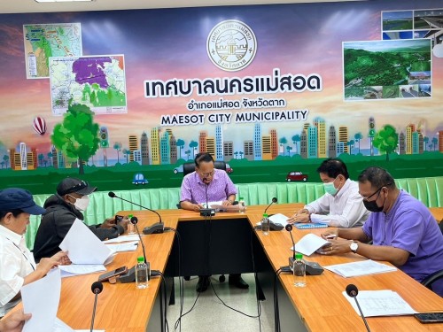 การประชุมชี้แจ้งปรับเปลี่ยนรูปแบบการก่อสร้างฯ