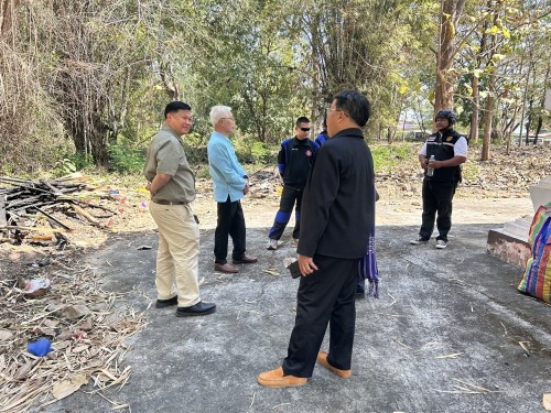 ลงพื้นที่ติดตามความเรียบร้อยการวางแผนการปรับปรุงภูมิทัศน์ และการดูแลรักษาความสะอาดภายในบริเวณสุสานบ้านเหนือ และสุสานดอนแก้ว