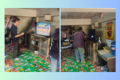 เจ้าหน้าที่กองยุทธศาสตร์และงบประมาณ ดำเนินการตามคำร้อง ขอซ่อมแซม เคเบิ้ลทีวี