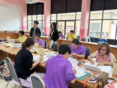 คณะกรรมการตรวจเยี่ยมสนามสอบการประเมินคุณภาพผู้เรียน (์NT) ชั้นประถมศึกษาปีที่ 3 ประจำปีการศึกษา 2566 ของนักเรียนในสังกัดเทศบาลนครแม่สอด