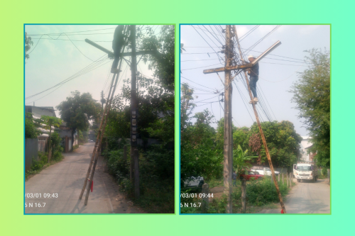 เจ้าหน้าที่กองยุทธศาสตร์และงบประมาณ ดำเนินการตามคำร้อง ขอติดตั้งเคเบิ้ลทีวี