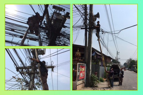 เจ้าหน้าที่กองยุทธศาสตร์และงบประมาณ ดำเนินการตามคำร้อง ขอซ่อมแซมเคเบิ้ลทีวี