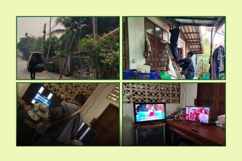 เจ้าหน้าที่กองยุทธศาสตร์และงบประมาณ ดำเนินการตามคำร้อง ขอซ่อมแซมเคเบิ้ลทีวี