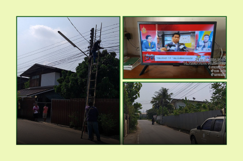 เจ้าหน้าที่กองยุทธศาสตร์และงบประมาณ ดำเนินการตามคำร้อง ขอซ่อมแซมเคเบิ้ลทีวี