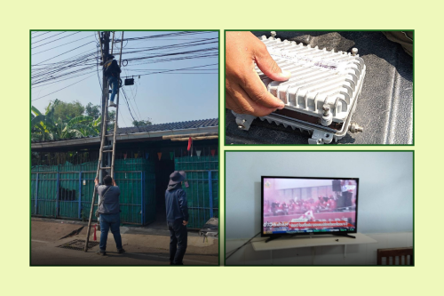 เจ้าหน้าที่กองยุทธศาสตร์และงบประมาณ ดำเนินการตามคำร้อง ขอติดตั้งและซ่อมแซมเคเบิ้ลทีวี