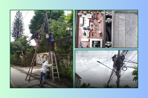 เจ้าหน้าที่กองยุทธศาสตร์และงบประมาณ ดำเนินการตามคำร้องขอซ่อมแซมเคเบิ้ลทีวี และคำขอใช้ข้อมูลจากกล้องวงจรปิด