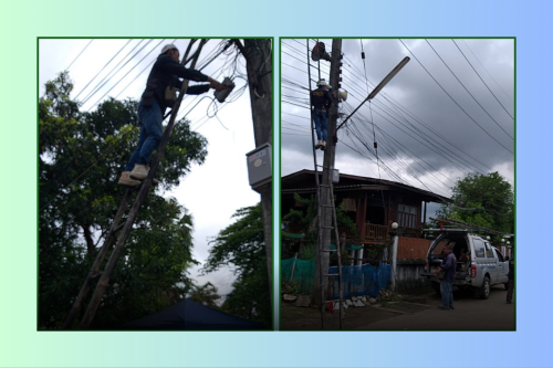 เจ้าหน้าที่กองยุทธศาสตร์และงบประมาณ ดำเนินการตามคำร้องขอซ่อมแซมเคเบิ้ลทีวี