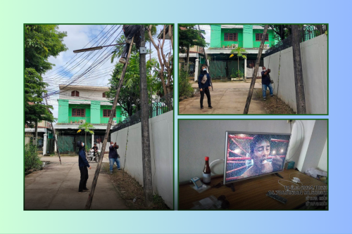 เจ้าหน้าที่กองยุทธศาสตร์และงบประมาณ ดำเนินการตามคำร้องขอซ่อมแซม/ติดตั้งเคเบิ้ลทีวี