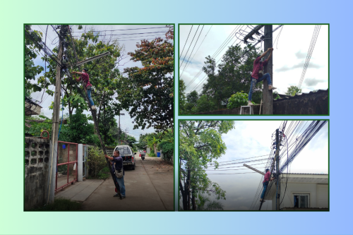 เจ้าหน้าที่กองยุทธศาสตร์และงบประมาณ ดำเนินการตามคำร้องขอซ่อมแซมเคเบิ้ลทีวี และคำขอใช้ข้อมูลจากกล้องวงจรปิด