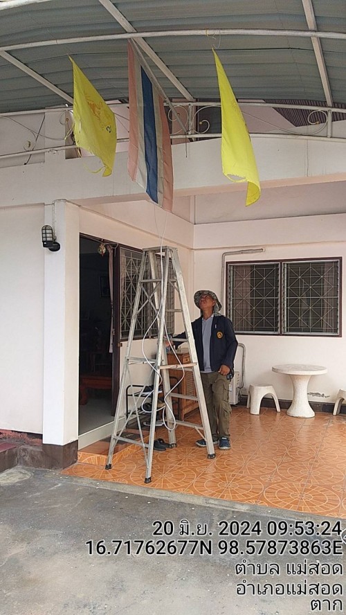 เจ้าหน้าที่กองยุทธศาสตร์และงบประมาณ ดำเนินการตามคำร้องขอซ่อมแซมเคเบิ้ลทีวี และขอใช้ข้อมูลจากกล้องวงจรปิด