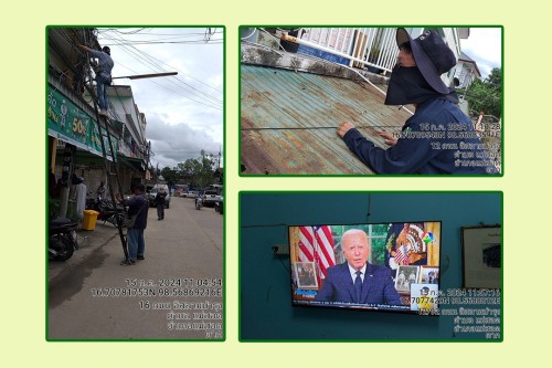 เจ้าหน้าที่กองยุทธศาสตร์และงบประมาณ ดำเนินการตามคำร้องขอซ่อมแซมเคเบิ้ลทีวี และขอใช้ข้อมูลจากกล้องวงจรปิด