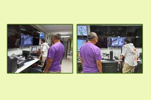 เจ้าหน้าที่กองยุทธศาสตร์และงบประมาณ ดำเนินการตามคำร้องขอซ่อมแซมเคเบิ้ลทีวี และขอใช้ข้อมูลจากกล้องวงจรปิด