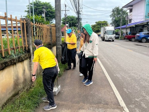 กองช่างสุขาภิบาลได้เข้าร่วมกิจกรรมจิตอาสาพัฒนาปรับปรุงภูมิทัศน์เฉลิมพระเกียรติ พระบาทสมเด็จพระเจ้าอยู่หัว เนื่องในโอกาสพระราชพิธีมหามงคลเฉลิมพระชนมพรรษา 6 รอบ 28 กรกฎาคม 2567