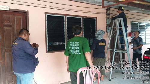 เจ้าหน้าที่กองยุทธศาสตร์และงบประมาณ ดำเนินการตามคำร้องขอ ติดตั้งและซ่อมแซมเคเบิ้ลทีวี เพื่อการศึกษาเทศบาลนครแม่สอด ระหว่างวันที่ 1 - 6 สิงหาคม 2567 