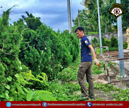 ดับเพลิงนครแม่สอด ร่วมกันทำความสะอาด ปรับปรุงภูมิทัศน์ บริเวณสถานีดับเพลิง นครแม่สอด