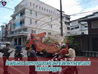 ดับเพลิงเเม่สอด ออกตรวจสอบเหตุเพลิงไหม้สายไฟฟ้าหน้าร้านกะบองจ่อ ใกล้เคียงวัดอรัญญเขต