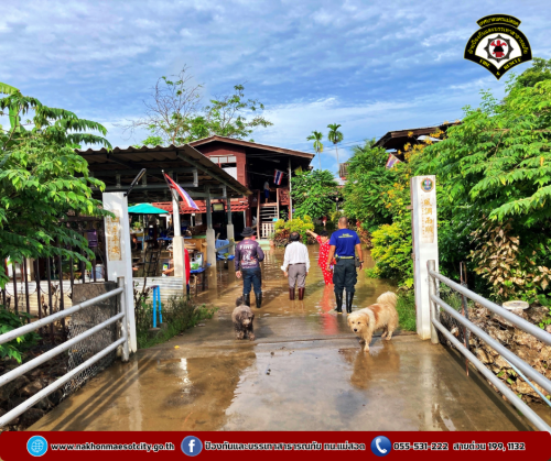 ดับเพลิงนครแม่สอด ลงพื้นที่สำรวจประชาชนที่ได้รับผลกระทบจากอุทกภัยในเขตพื้นที่ ทน.แม่สอด