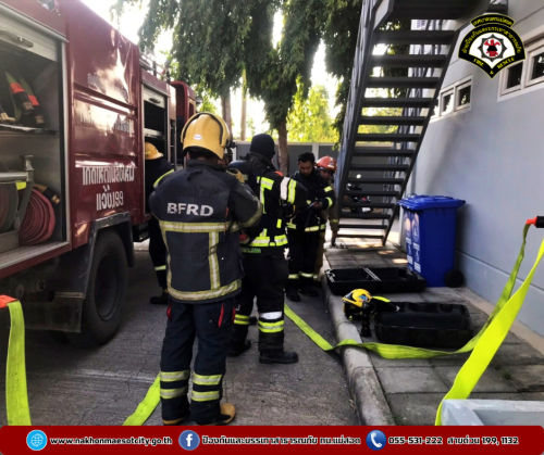 ดับเพลิงนครแม่สอด ร่วมฝึกซ้อมดับเพลิงและอพยพหนีไฟ ณ โรงพยาบาลจุฬารัตน์ แม่สอด