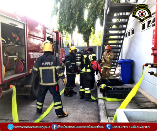 ดับเพลิงนครแม่สอด ร่วมฝึกซ้อมดับเพลิงและอพยพหนีไฟ ณ โรงพยาบาลจุฬารัตน์ แม่สอด