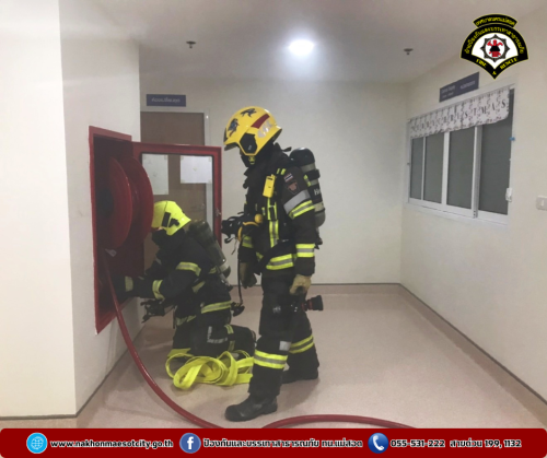 ดับเพลิงนครแม่สอด ร่วมฝึกซ้อมดับเพลิงและอพยพหนีไฟ ณ โรงพยาบาลจุฬารัตน์ แม่สอด