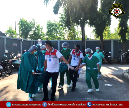 ดับเพลิงนครแม่สอด ร่วมฝึกซ้อมดับเพลิงและอพยพหนีไฟ ณ โรงพยาบาลจุฬารัตน์ แม่สอด