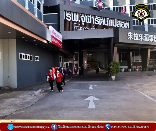 ดับเพลิงนครแม่สอด ร่วมฝึกซ้อมดับเพลิงและอพยพหนีไฟ ณ โรงพยาบาลจุฬารัตน์ แม่สอด