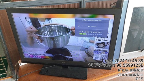 เจ้าหน้าที่กองยุทธศาสตร์และงบประมาณ ดำเนินการตามคำร้องขอติดตั้งและซ่อมแซมเคเบิ้ลทีวี เพื่อการศึกษาเทศบาลนครแม่สอด