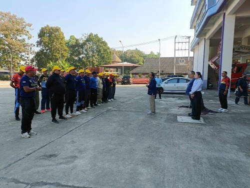 ดับเพลิงนครแม่สอด ได้ดำเนินการฝึกซ้อมแผนและทบทวนดับเพลิง ประจำปีงบประมาณ พ.ศ. 2568