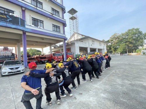 ดับเพลิงนครแม่สอด ได้ดำเนินการฝึกซ้อมแผนและทบทวนดับเพลิง ประจำปีงบประมาณ พ.ศ. 2568