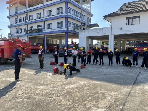 ดับเพลิงนครแม่สอด ได้ดำเนินการฝึกซ้อมแผนและทบทวนดับเพลิง ประจำปีงบประมาณ พ.ศ. 2568