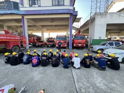 ดับเพลิงนครแม่สอด ได้ดำเนินการฝึกซ้อมแผนและทบทวนดับเพลิง ประจำปีงบประมาณ พ.ศ. 2568