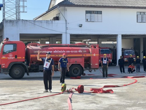 ดับเพลิงนครแม่สอด ได้ดำเนินการฝึกซ้อมแผนและทบทวนดับเพลิง ประจำปีงบประมาณ พ.ศ. 2568