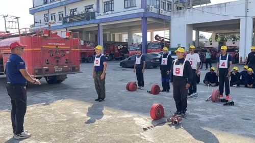 ดับเพลิงนครแม่สอด ได้ดำเนินการฝึกซ้อมแผนและทบทวนดับเพลิง ประจำปีงบประมาณ พ.ศ. 2568