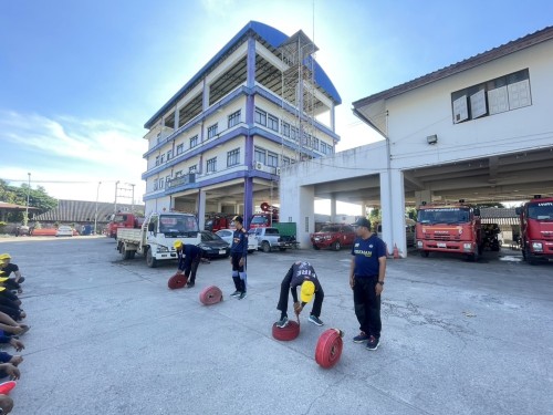 ดับเพลิงนครแม่สอด ได้ดำเนินการฝึกซ้อมแผนและทบทวนดับเพลิง ประจำปีงบประมาณ พ.ศ. 2568