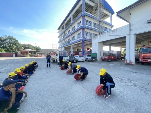 ดับเพลิงนครแม่สอด ได้ดำเนินการฝึกซ้อมแผนและทบทวนดับเพลิง ประจำปีงบประมาณ พ.ศ. 2568