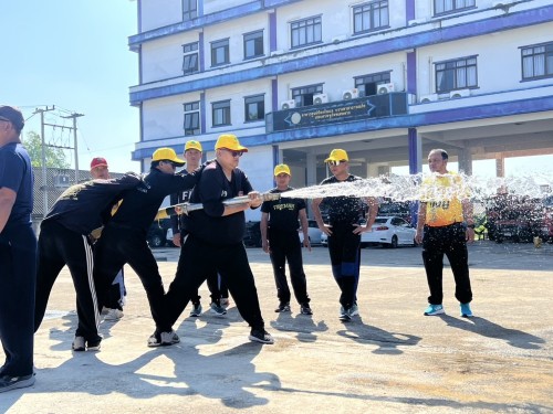 ดับเพลิงนครแม่สอด ได้ดำเนินการฝึกซ้อมแผนและทบทวนดับเพลิง ประจำปีงบประมาณ พ.ศ. 2568