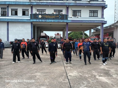 ดับเพลิงนครแม่สอด ได้ดำเนินการฝึกซ้อมแผนและทบทวนดับเพลิง ประจำปีงบประมาณ พ.ศ. 2568