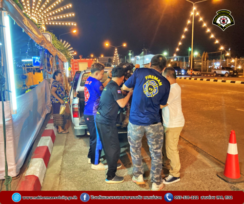 ดับเพลิงนครแม่สอด ปฎิบัติหน้าที่ ณ จุดบริการประชาชน ป้องกันและลดอุบัติเหตุทางถนนช่วงเทศกาลปีใหม่ 2568