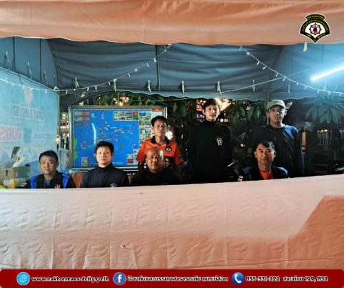 ดับเพลิงนครแม่สอด ปฎิบัติหน้าที่ ณ จุดบริการประชาชน ป้องกันและลดอุบัติเหตุทางถนนช่วงเทศกาลปีใหม่ 2568