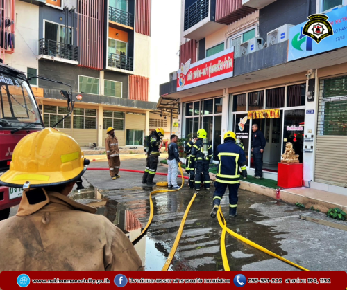 ดับเพลิงนครแม่สอด ออกระงับเหตุเพลิงไหม้อาคารพาณิชย์ บริษัท 189 ไทย-พม่า ฟูลเซอร์วิส จำกัด