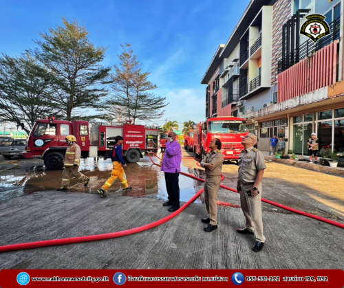 ดับเพลิงนครแม่สอด ออกระงับเหตุเพลิงไหม้อาคารพาณิชย์ บริษัท 189 ไทย-พม่า ฟูลเซอร์วิส จำกัด