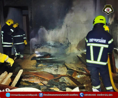 ดับเพลิงนครแม่สอด ออกระงับเหตุเพลิงไหม้อาคารพาณิชย์ (ระหว่างก่อสร้าง) ใกล้เคียงมัสยิดโดมทอง ชุมชนอิสลาม