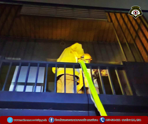 ดับเพลิงนครแม่สอด ออกระงับเหตุเพลิงไหม้อาคารพาณิชย์ (ระหว่างก่อสร้าง) ใกล้เคียงมัสยิดโดมทอง ชุมชนอิสลาม